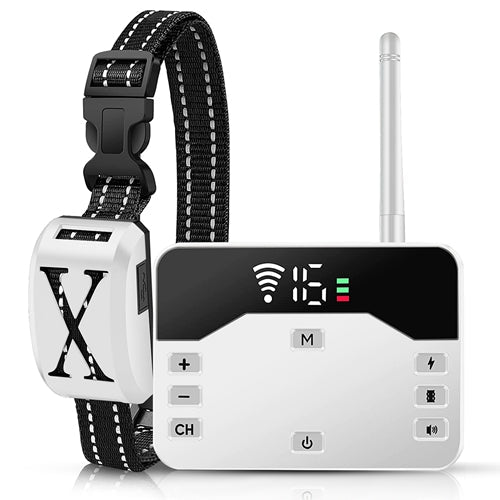 GBruno 2 In 1 Wireless Electric Dog Fence White
