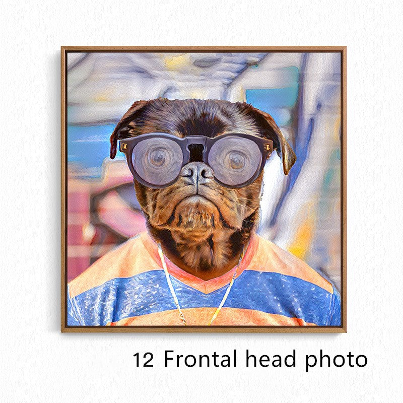 Personalized pet portraits 12style 32x32cm