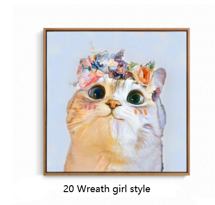 Personalized pet portraits 20style 32x32cm