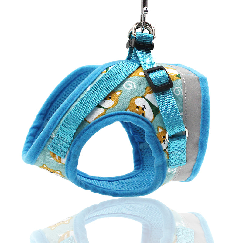 Nylon Dog Vest Harness & Leash – Anti-Break, Adjustable | XS–XL | 3 Colors