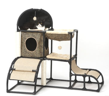 Petsclimbing sisal ropelittersupplies multi-purposestand pet supplies combination nest Leopard print