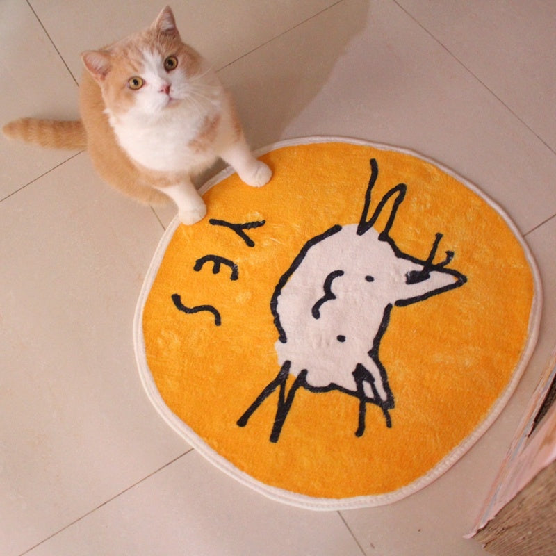 Cartoon Non-slip Floor Mats, Pet Carpets, Cat Mats, Sleeping Cat Cage Mats, Warm Cat Supplies D Suitable for cats and small do