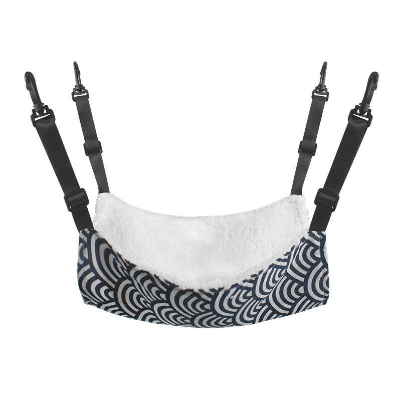 Lamb Fleece Cat Hanging Beds Pets Cage Hammock Bed For Kitten Hanging Seat Indoor Durable Winter Cat Bed Kitty Nest Puppy Cushion Pet Products Striped Autumn And Winter