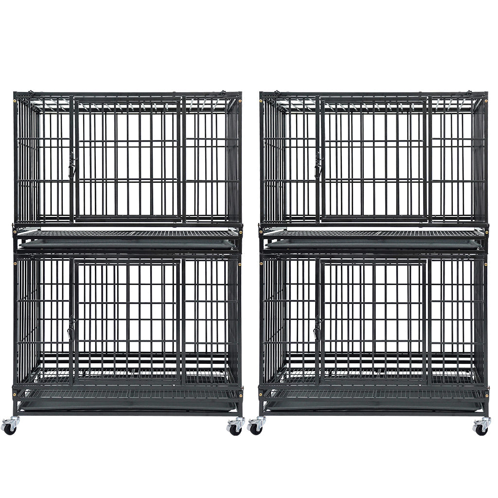 37" Stackable Heavy Duty Dog Kennel 371D04 4 Pack