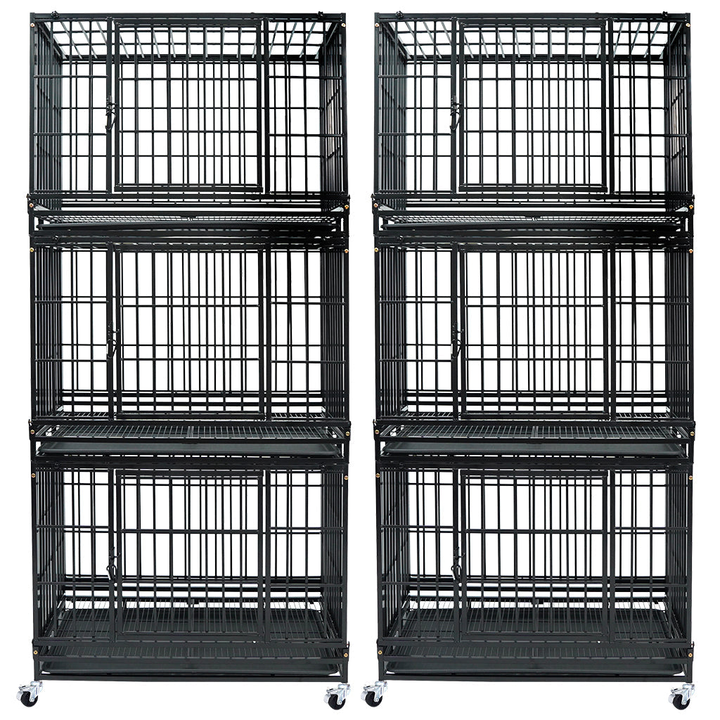 37" Stackable Heavy Duty Dog Kennel 371D04 6 Pack