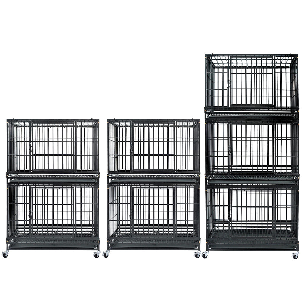 37" Stackable Heavy Duty Dog Kennel 371D04 7 Pack
