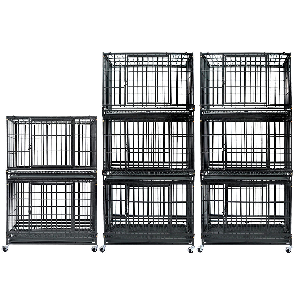 37" Stackable Heavy Duty Dog Kennel 371D04 8 Pack