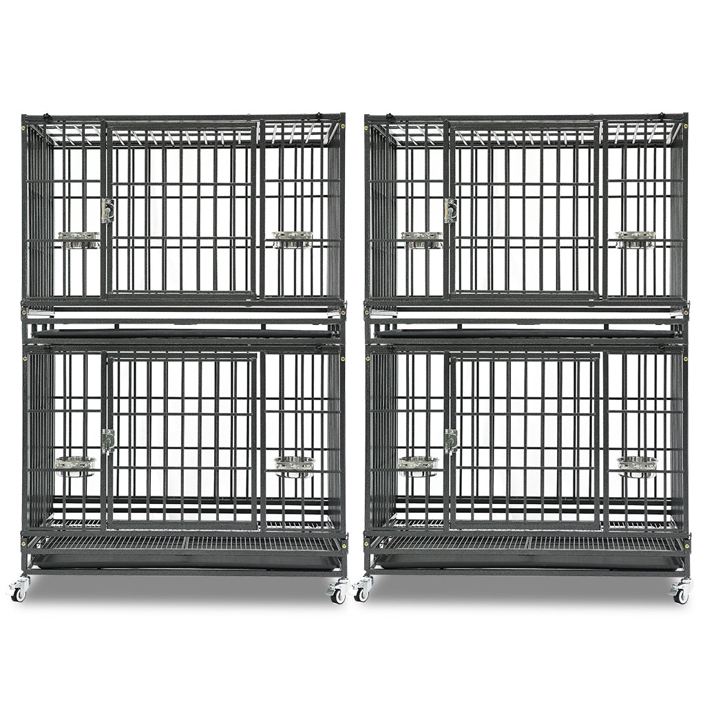 37" Stackable Heavy Duty Dog Crate 371D03 4 Pack