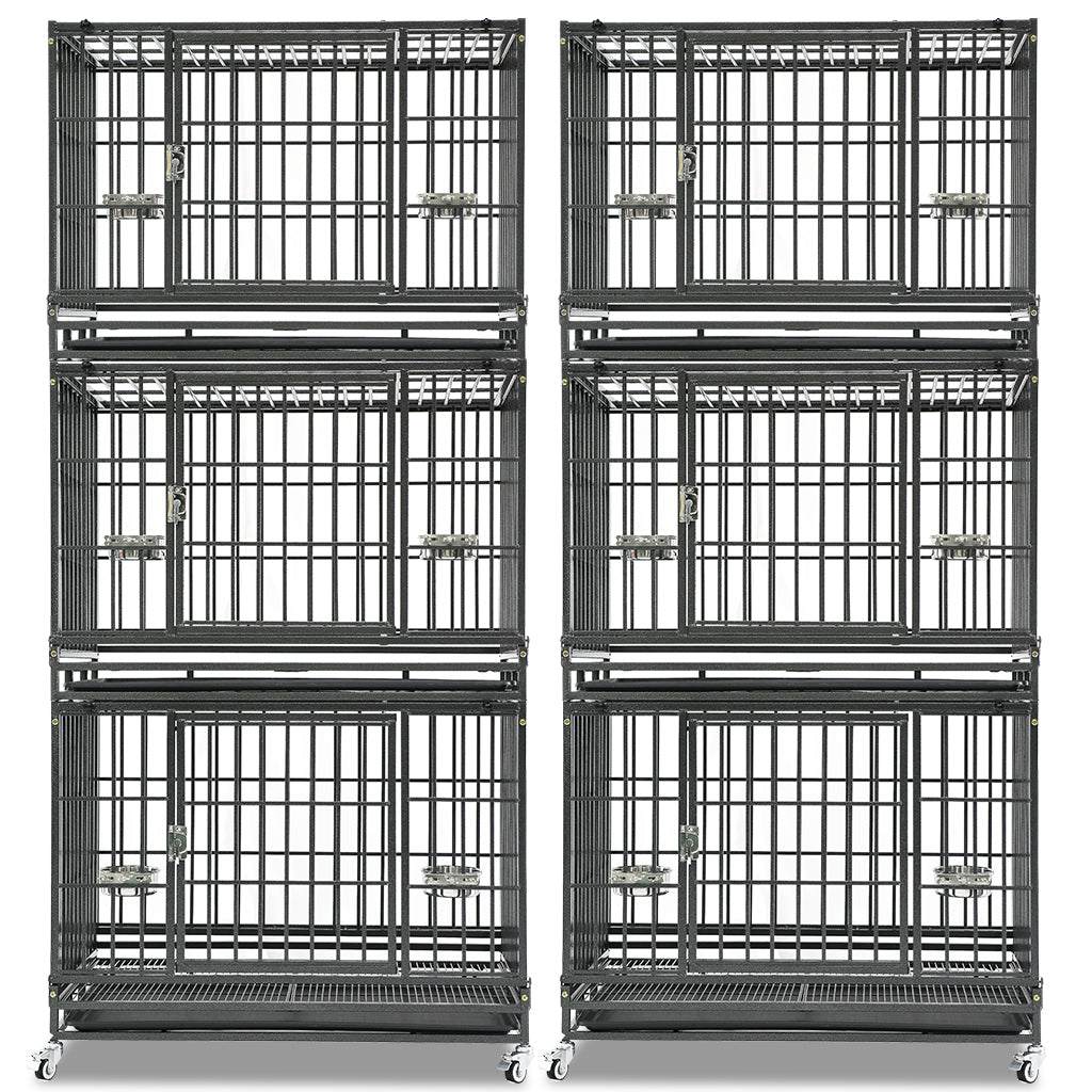 37" Stackable Heavy Duty Dog Crate 371D03 6 Pack