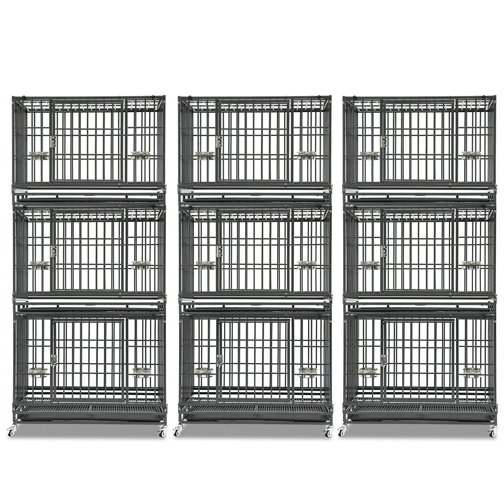 37" Stackable Heavy Duty Dog Crate 371D03 9 Pack