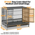 37" Stackable Heavy Duty Dog Crate 371D03 1 Pack