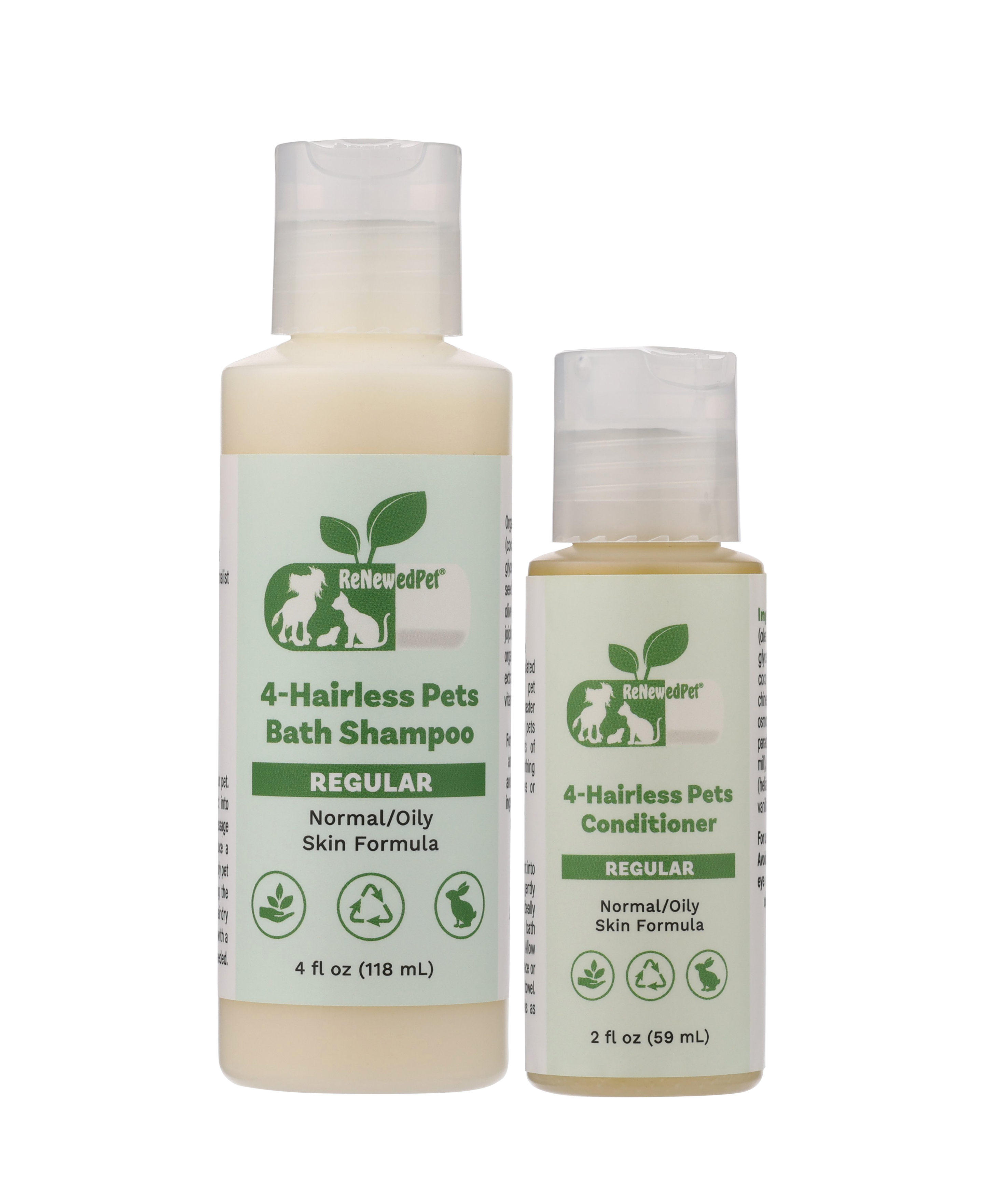 4-HAIRLESS PETS PETS REGULAR SHAMPOO & CONDITIONER HALF SIZE ($4.82 oz.)