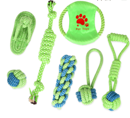 Durable Dog Rope Toys - 7 Exciting Variants For Chewing, Playing, And Dental Health 7Piece Set1