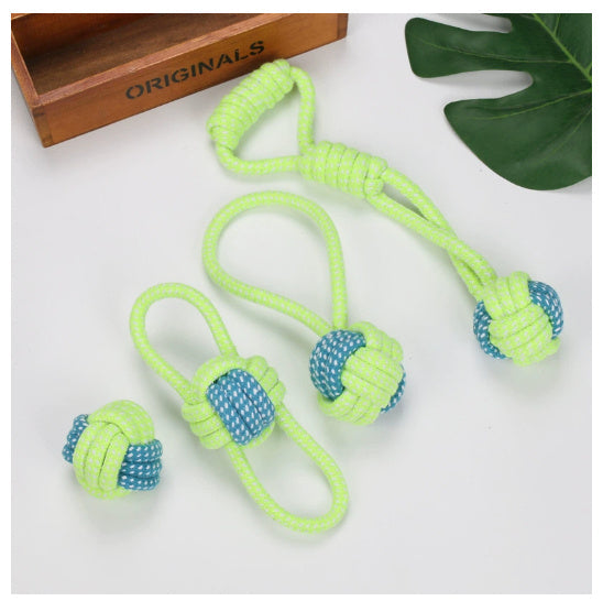 Dog Rope Toys - 7 Variants Fruit Green Four Piece Set
