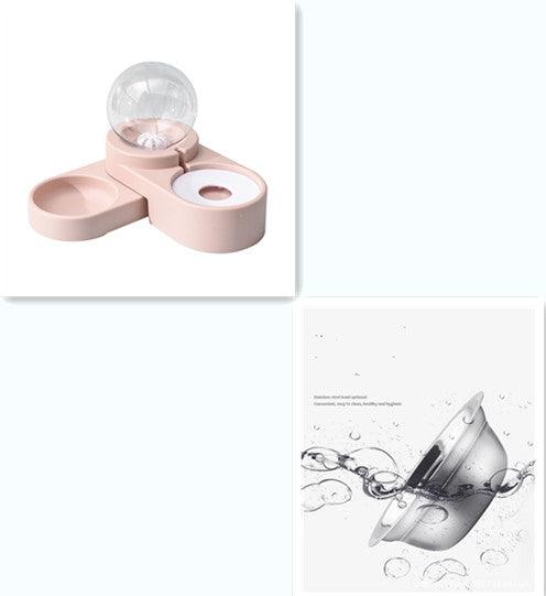 The Hydrapaws Automatic Pet Water Dispenser Plus Bowl: Eco-Friendly, Non-Electric, And High Capacity Pink With A Bowl