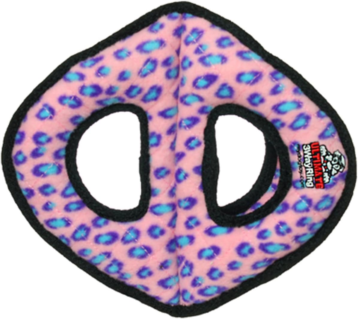 Ultimate 3Way Ring Dog Toy by VIP Tuffy Pink Leopard