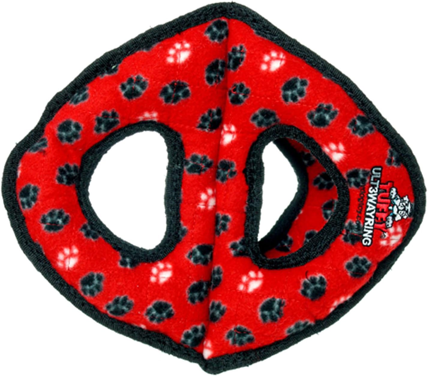 Ultimate 3Way Ring Dog Toy by VIP Tuffy Red Paw