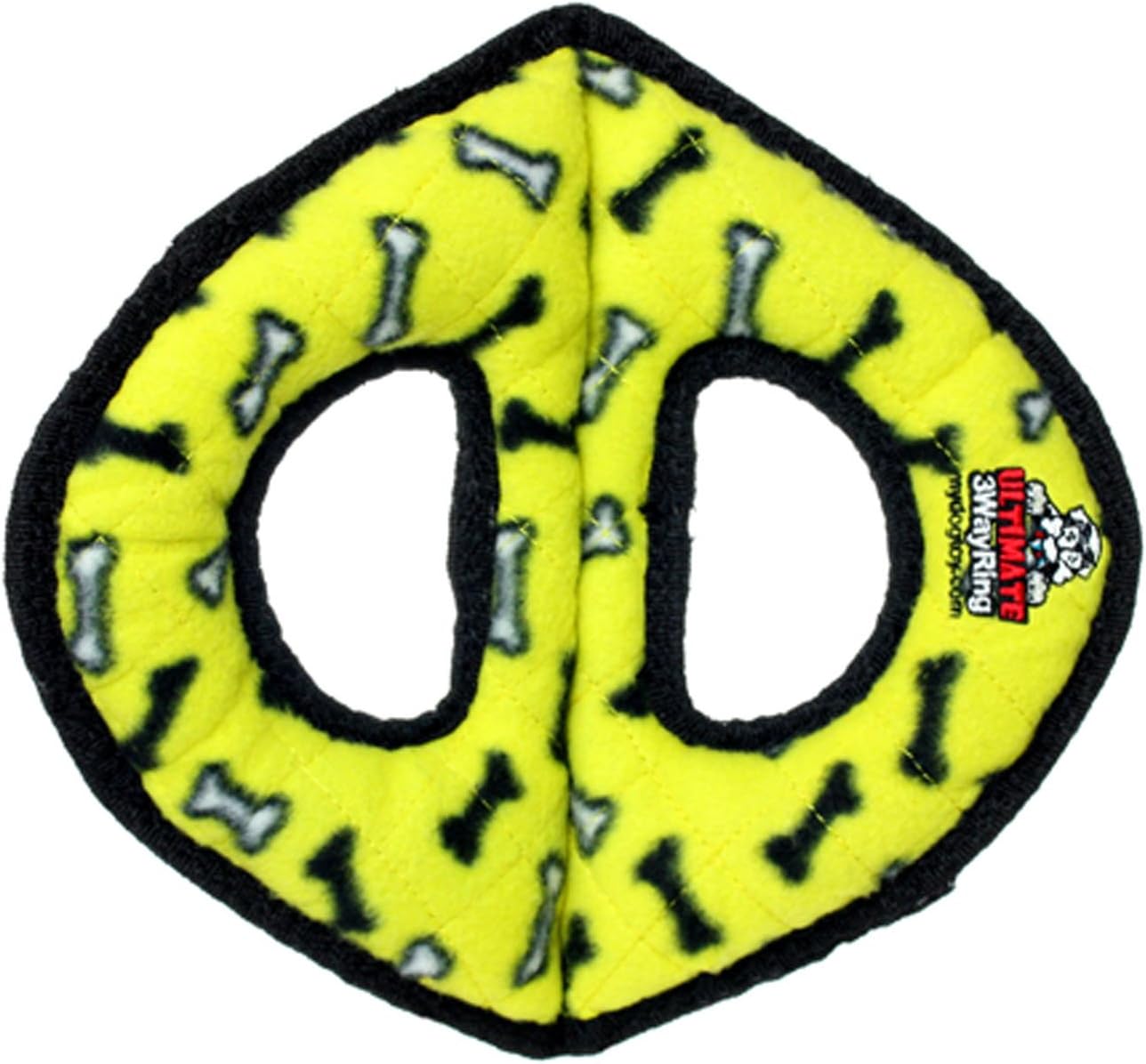 Ultimate 3Way Ring Dog Toy by VIP Tuffy Yellow Bone