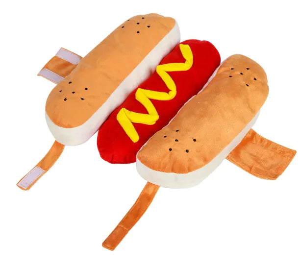 Hot Dog Halloween Costume for Pets Red S