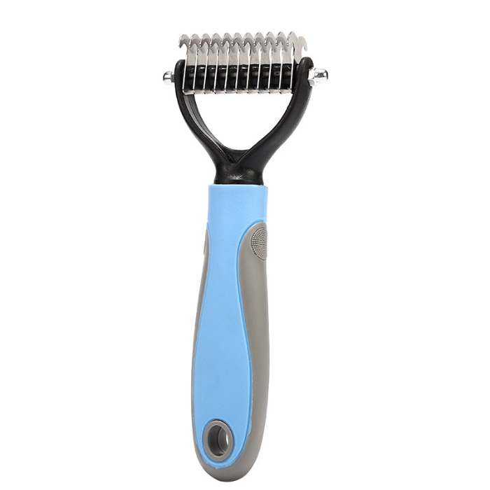 De-shedding Pet Grooming Brush for Dogs & Cats BLUE