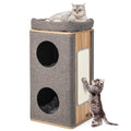 3-Story Cat House with Scratching Board for Indoor Cats Default Title