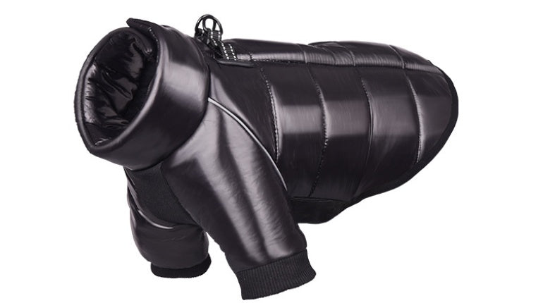 Pet Anti-light Warm New Article Clothing Winter Dog Down Jacket Waterproof Pets Clothes For Small Dogs Black Two feet