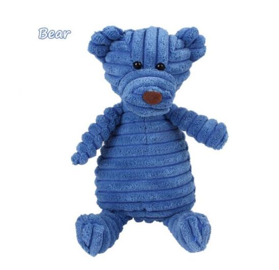 Vocal Animal Plush for Pet Dog Molar Teeth Cleaning Training Bear 28cm