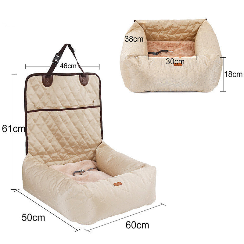 Pet Supplies Multifunctional Pet Car Mats Car Nest Beige Average Size