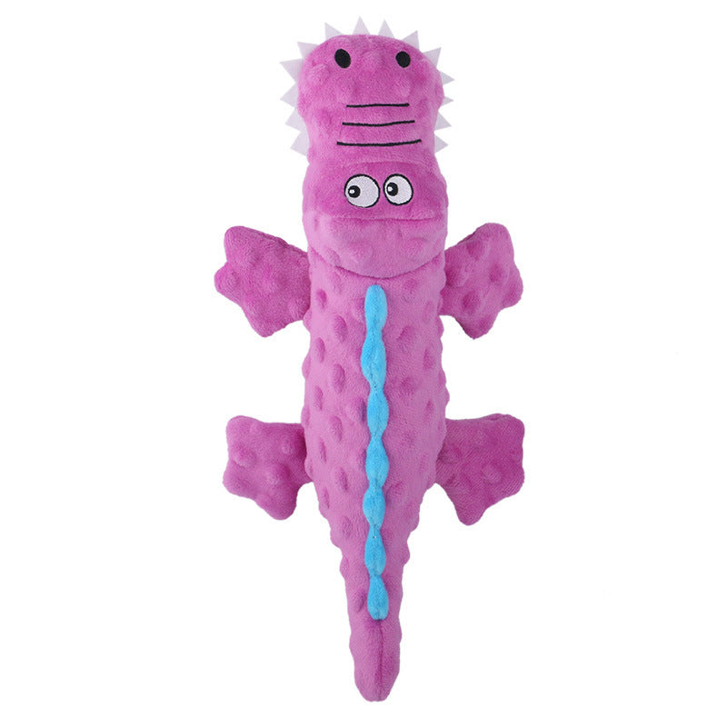 New Pet Plush Toy With Sound Grinding Teeth Bite Resistance Cute Cartoon Purple