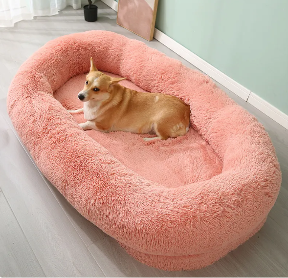 Human-sized Washable and Removable Dog Bed Pink 180X105X32CM