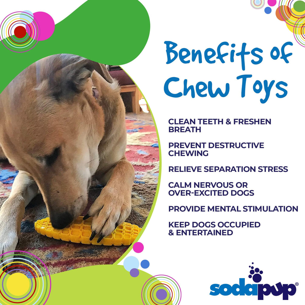 Corn on the Cob Nylon Dog Toy for Aggressive Chewers | USA Made | SodaPup