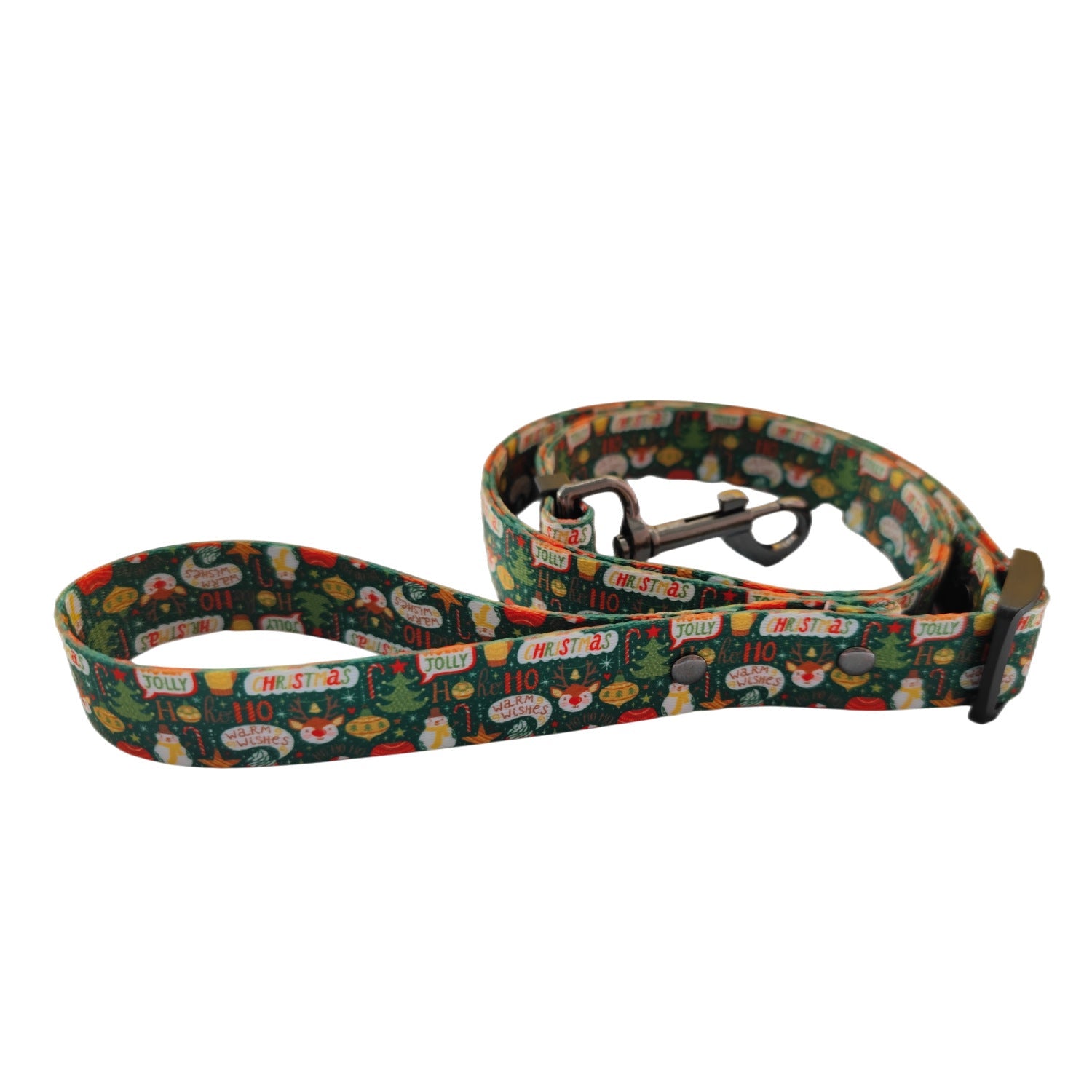 Christmas Dog Harness & Leash Set – Festive Print | Red & Green | S–XL Green 4 Style