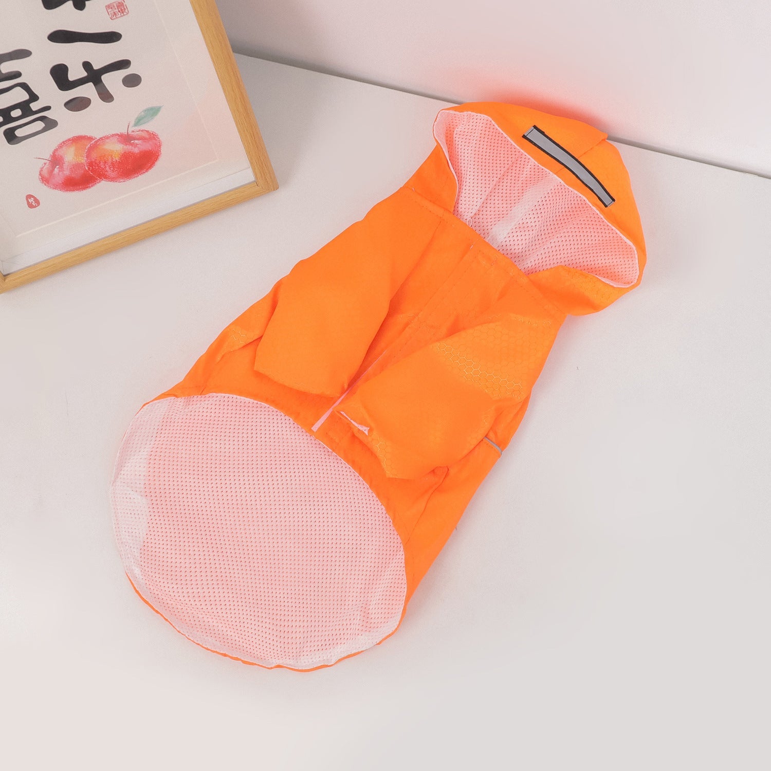 Dog Raincoat Reflective Waterproof Snowproof Pet Coat For Small Puppy Cats Raincoat Pets Supplies Orange Velcro