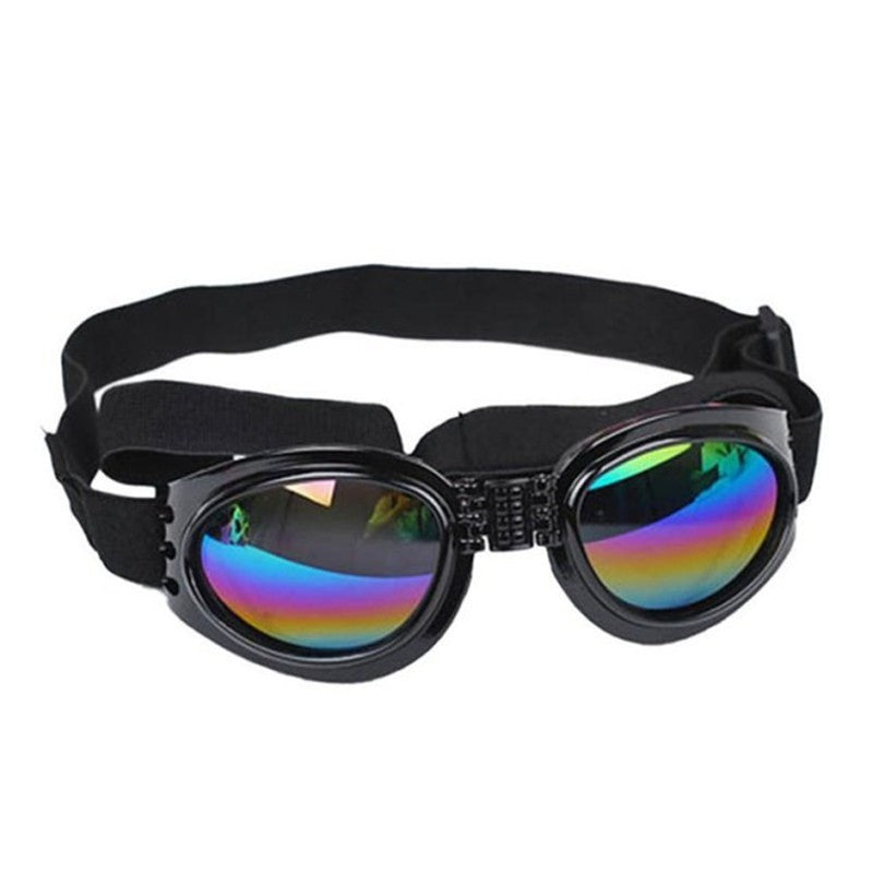 Dog Sunglasses Foldable Medium Size Waterproof Goggles UV Protection Glasses For Pets Black