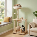 40" Solid Wood Cat Tree with Space Capsule & Sisal Posts Default Title