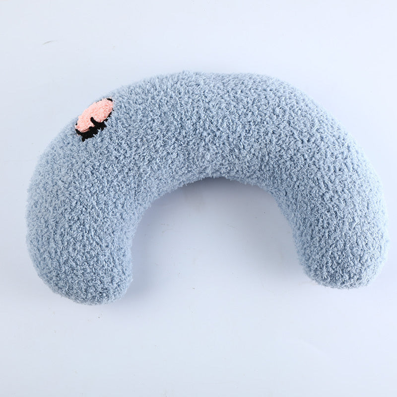 Little Pillow For Cats Fashion Neck Protector Deep Sleep Puppy U-Shaped Pillow Pets Pillow Kitten Headrest Dog Sleeping Pillow Pet Products 26x18cm Blue1