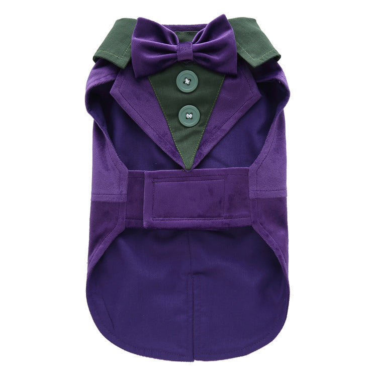 Pet Supplies Clothing Dog Dress Tuxedo B Purple