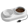 Heated Water Bowl For Dogs And Cats Ceramic Heated Pet Water Bowl Food Warmer USB Powered Thermal Pet Bowl Provide Fresh Non Freezing Drinkable Water