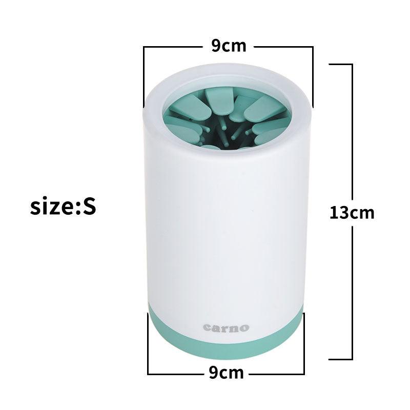 Portable Pet Paw Cleaner Cup Soft Silicone Comb Green S