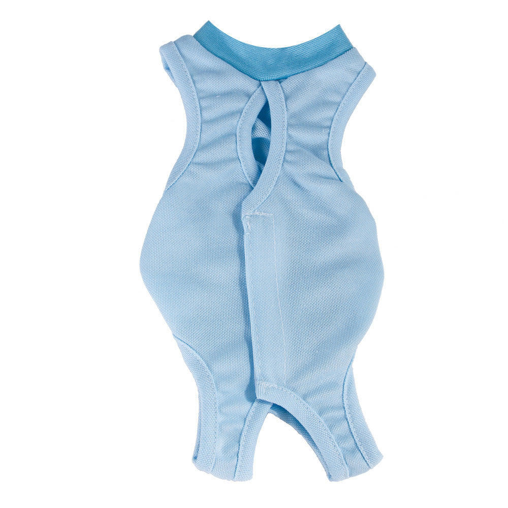 Pet clothes, cat weaning clothes, bite-proof surgical clothes, cat sterilization clothes Blue