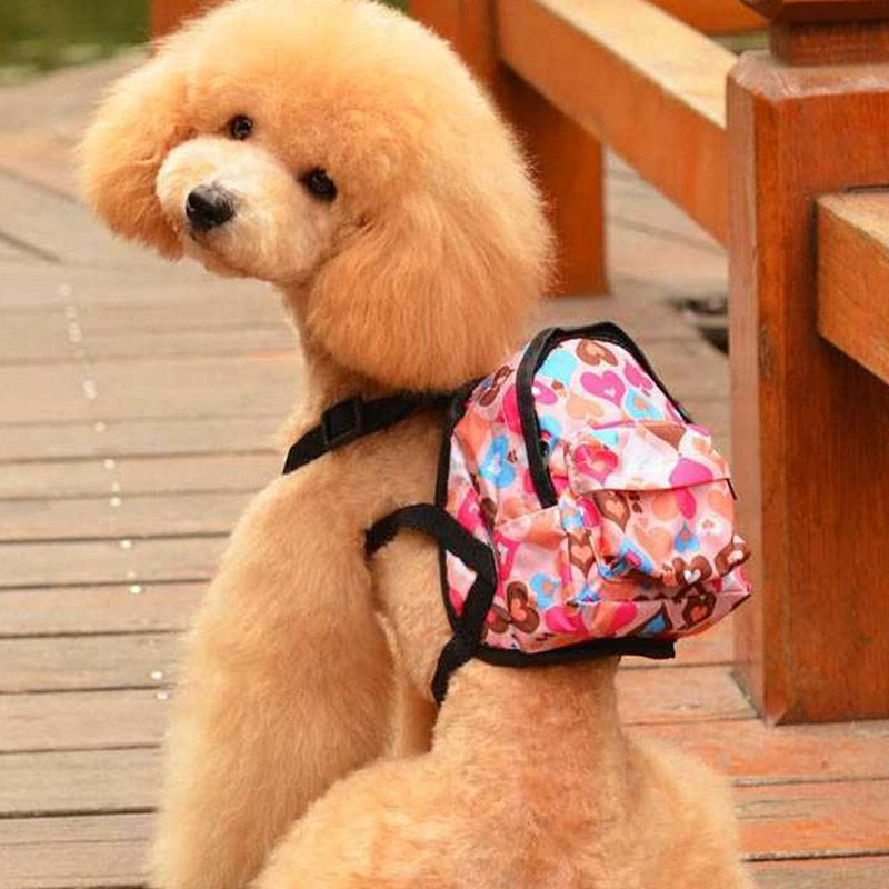 Pet Carrier Backpack Leash – Canvas, Breathable Mesh | S, M & L | 5 Colors Pink
