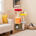 43 Inch Tall Cat Tree Cute with 2 Condos and Padded Platforms-Multicolor