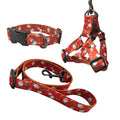 Christmas Dog Harness & Leash Set – Festive Print | Red & Green | S–XL Red 1 Style