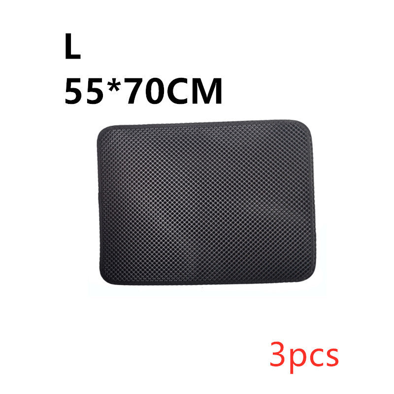 Double Layer Litter Cat Bed Pads Pet Cat Litter Mat Trapping Pets Litter Box Mat Pet Product Bed For Cats House Clean Mat L3PC Black