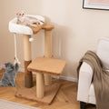 44 Inches Modern Cat Tree for Indoor Cats with Plush Padded Perch and Dangling Ball-Coffee