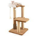 44 Inches Modern Cat Tree for Indoor Cats with Plush Padded Perch and Dangling Ball-Coffee Default Title