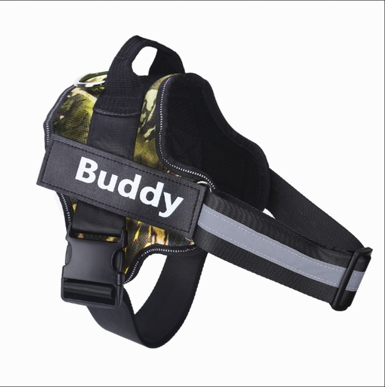 Personalized Dog Harness – No-Pull, Reflective & Adjustable Vest | XS–XXL Camouflage green