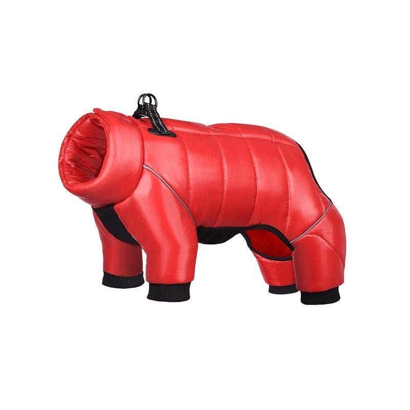 Pet Anti-light Warm New Article Clothing Winter Dog Down Jacket Waterproof Pets Clothes For Small Dogs Red Four Feet