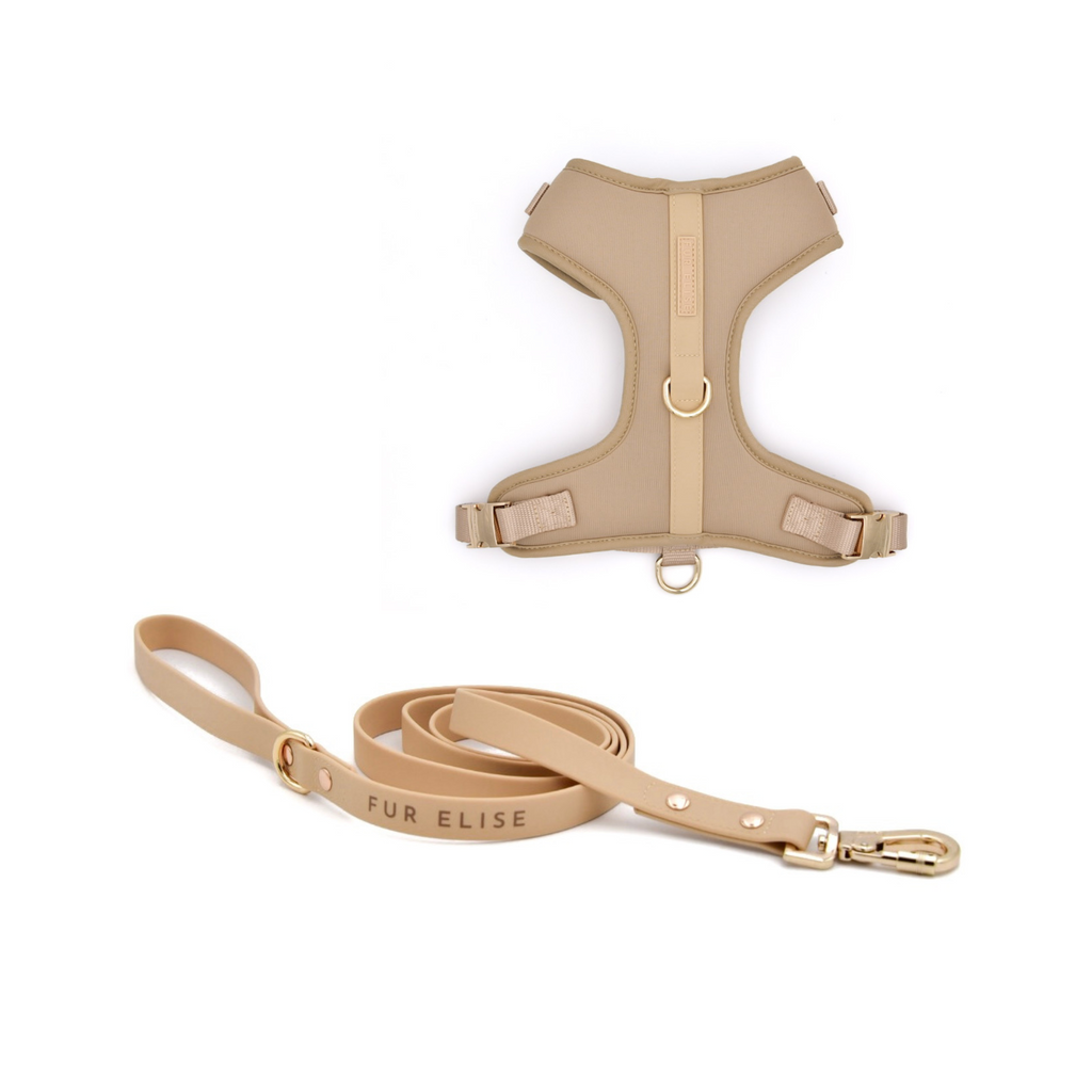 Fur Elise Harness & Leash Set - Sand