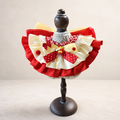 Red Yellow Satin Lace Pet Bib Collar